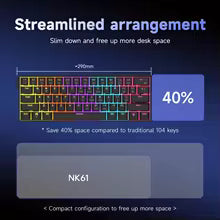 AJAZZ NK61 60% Mechanical Gaming Keyboard – RGB, Hot-Swap, Red Switch, Wired