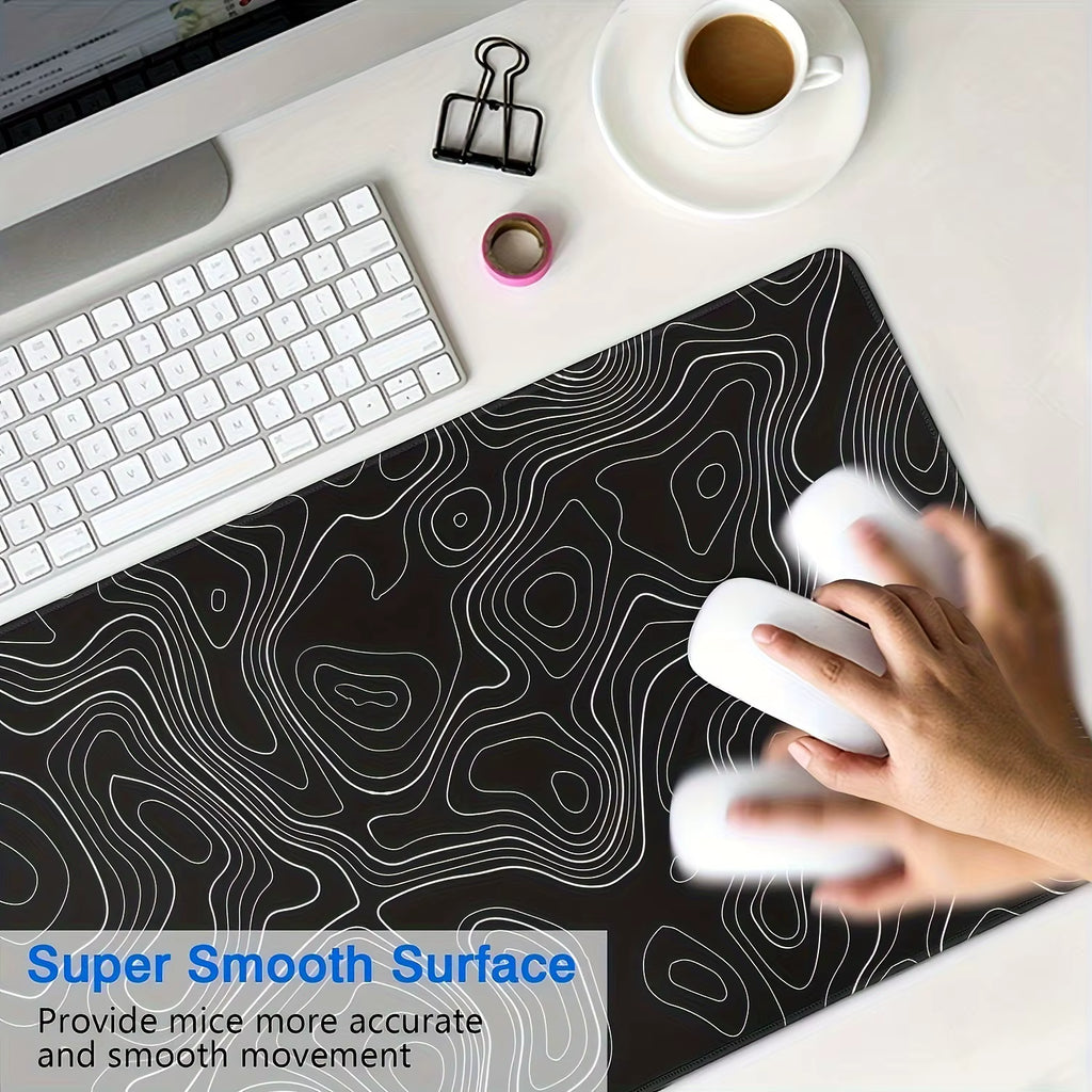BLIKSEM Large Extended Gaming Mouse Pad – Stitched Edges, Anti-Slip Rubber Base