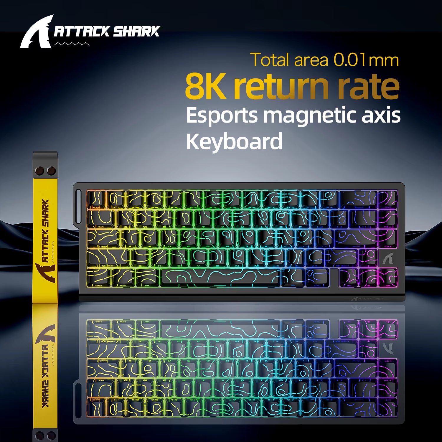Attack Shark X68HE Magnetic Mechanical Gaming Keyboard – 0.01mm Rapid Trigger, 8000Hz, SOCD/RS, 0.125ms