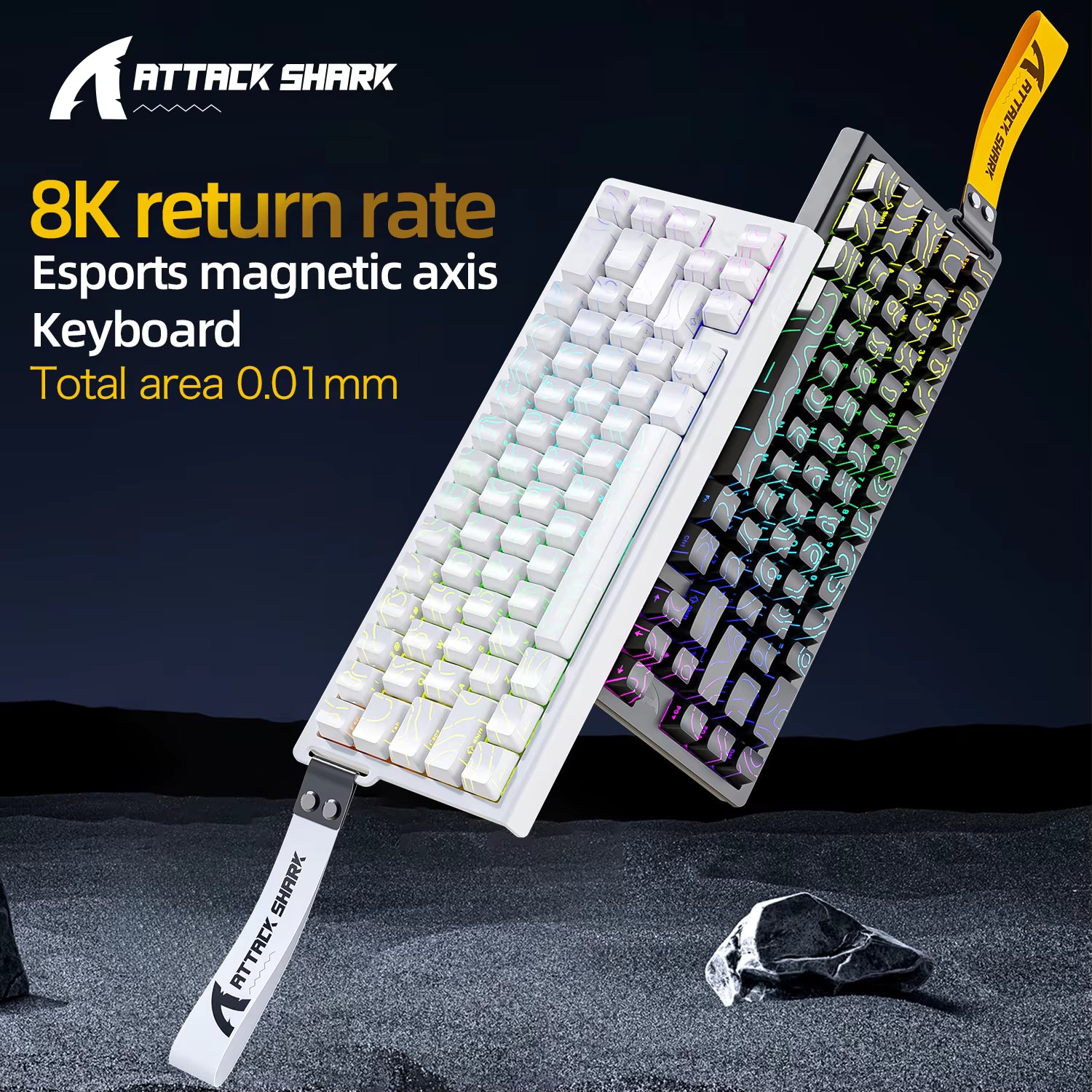 Attack Shark X68HE Magnetic Mechanical Gaming Keyboard – 0.01mm Rapid Trigger, 8000Hz, SOCD/RS, 0.125ms