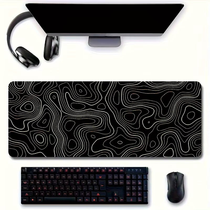 BLIKSEM Large Extended Gaming Mouse Pad – Stitched Edges, Anti-Slip Rubber Base