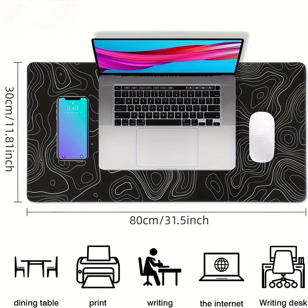 BLIKSEM Large Extended Gaming Mouse Pad – Stitched Edges, Anti-Slip Rubber Base