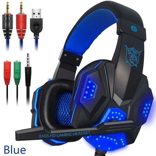 gaming headset Wired Gamer headphones Stereo Sound Over Ear earphones